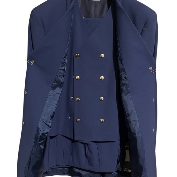 Afredo Fawzia Blue 3 pcs Suit - Picture 4 of 5